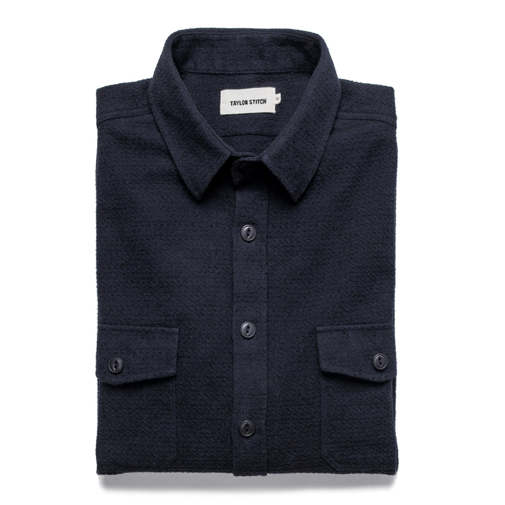 Utility Shirt in Navy Jacquard S164246
