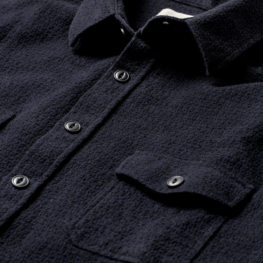 Utility Shirt in Navy Jacquard S164246