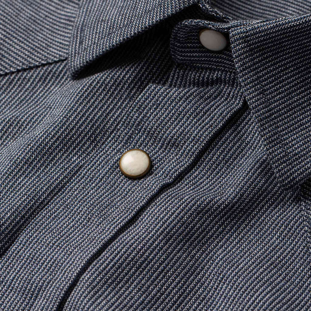 The Western Shirt in Indigo Stripe