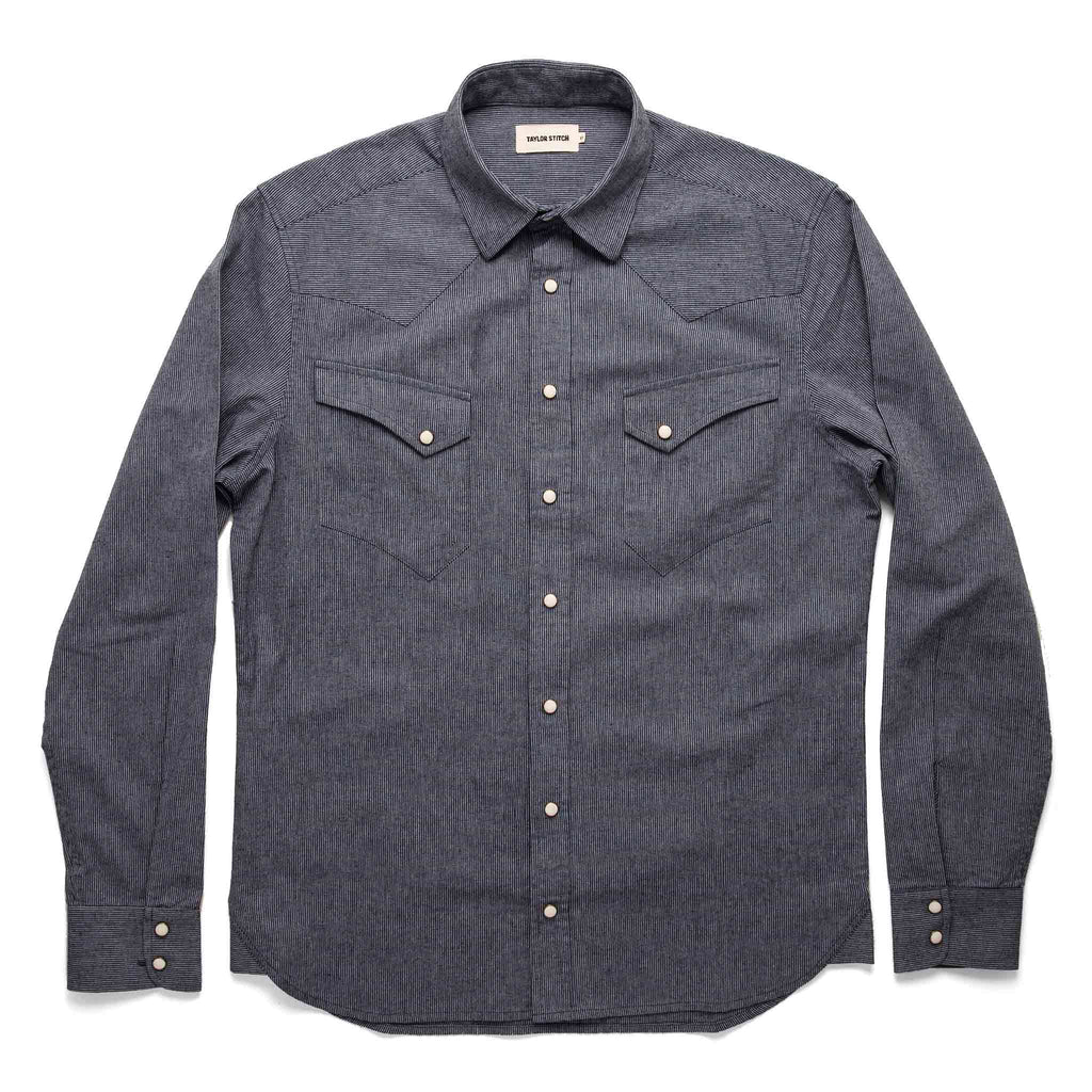 The Western Shirt in Indigo Stripe
