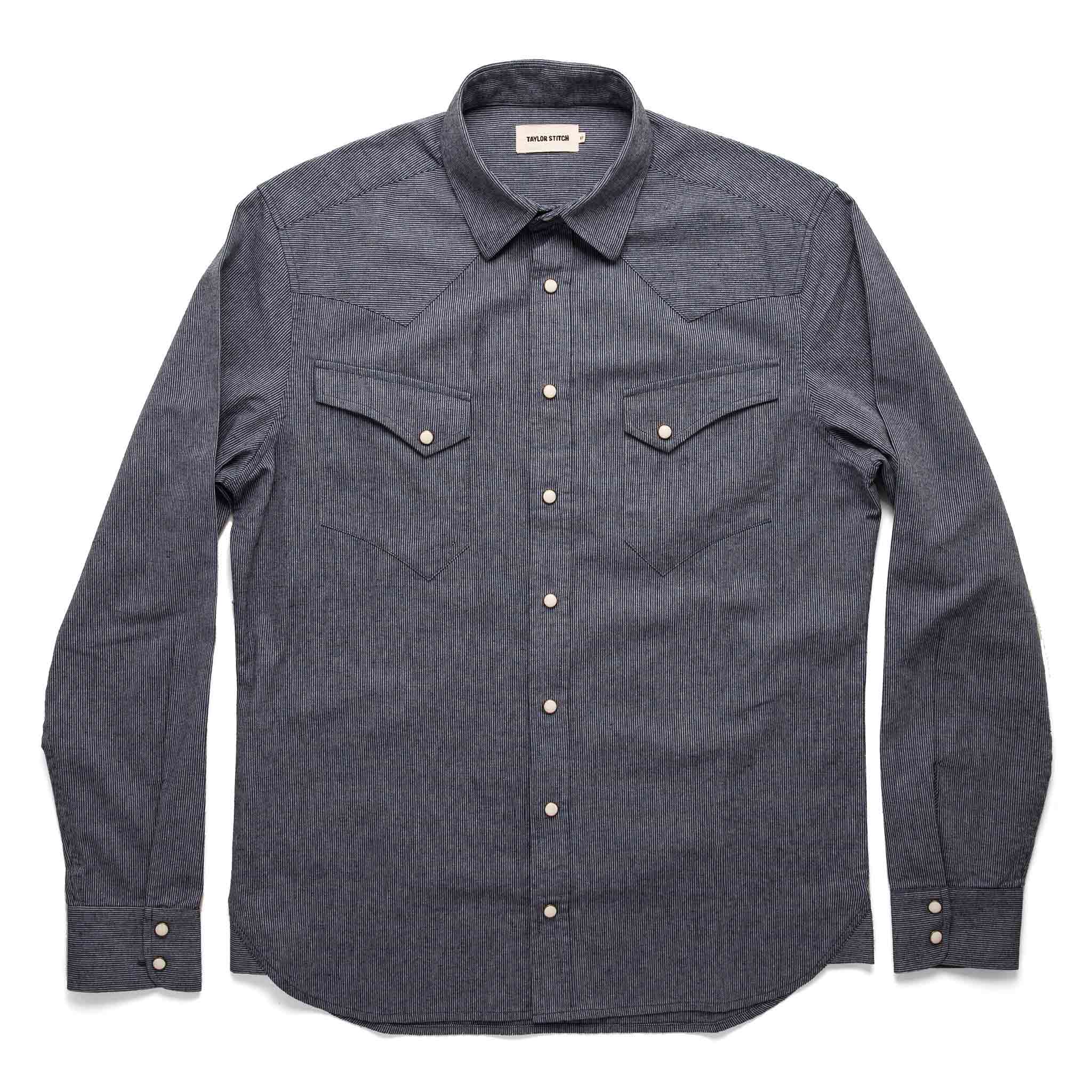 The Western Shirt in Indigo Stripe