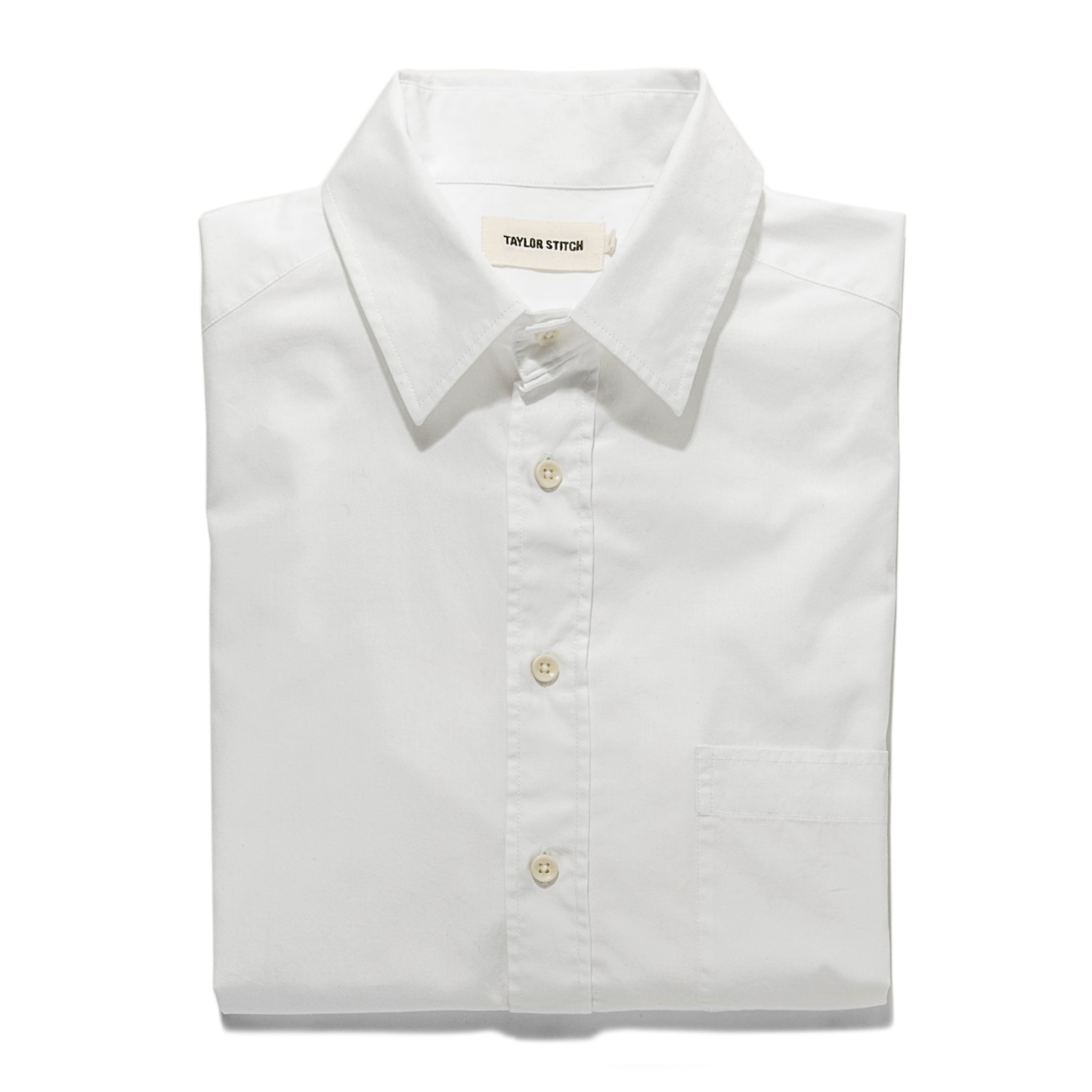White Poplin Short Sleeve Shirt Z168720