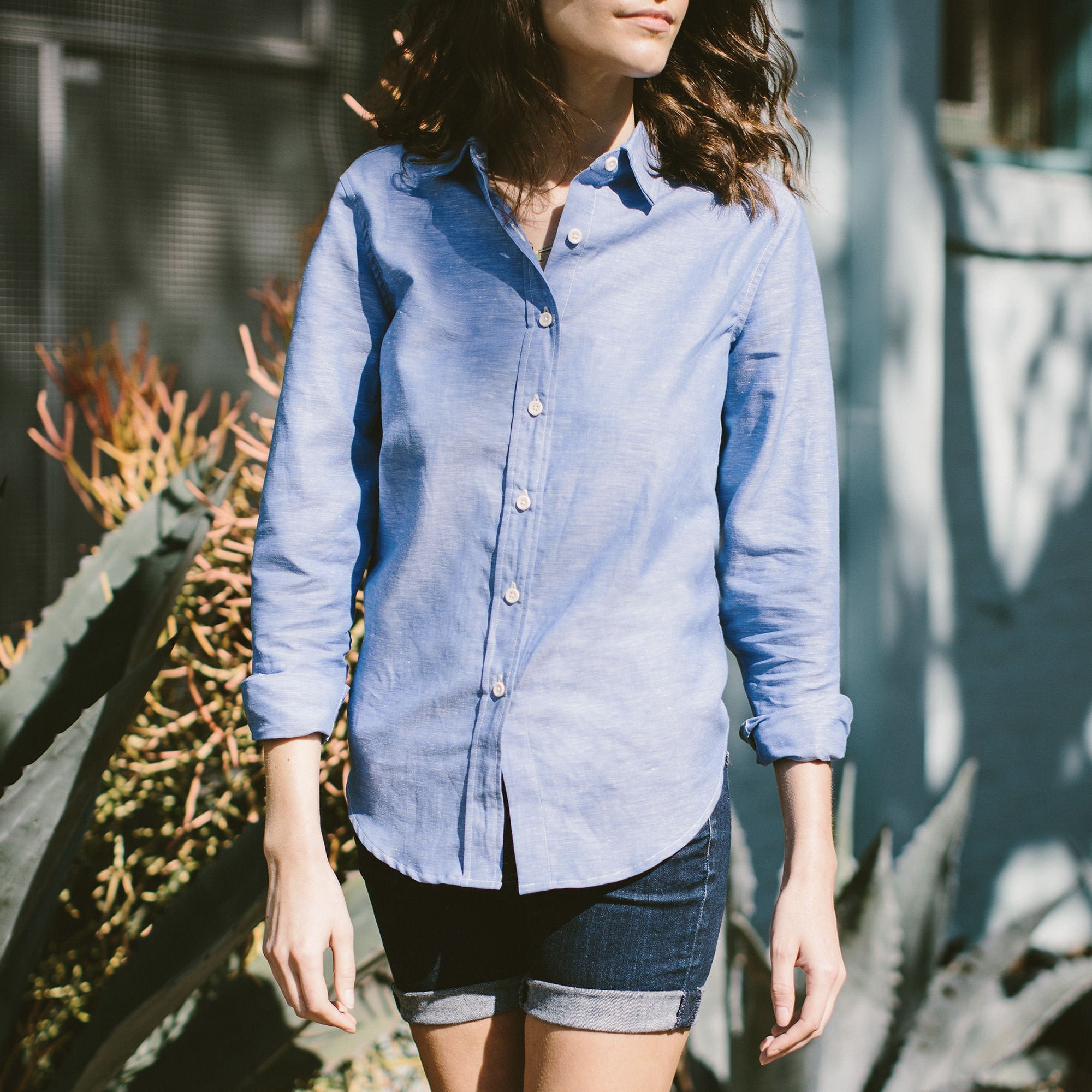 Azure Cotton & Linen Dress U849002