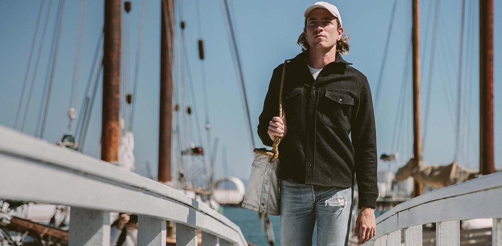 The Maritime Shirt Jacket in Charcoal