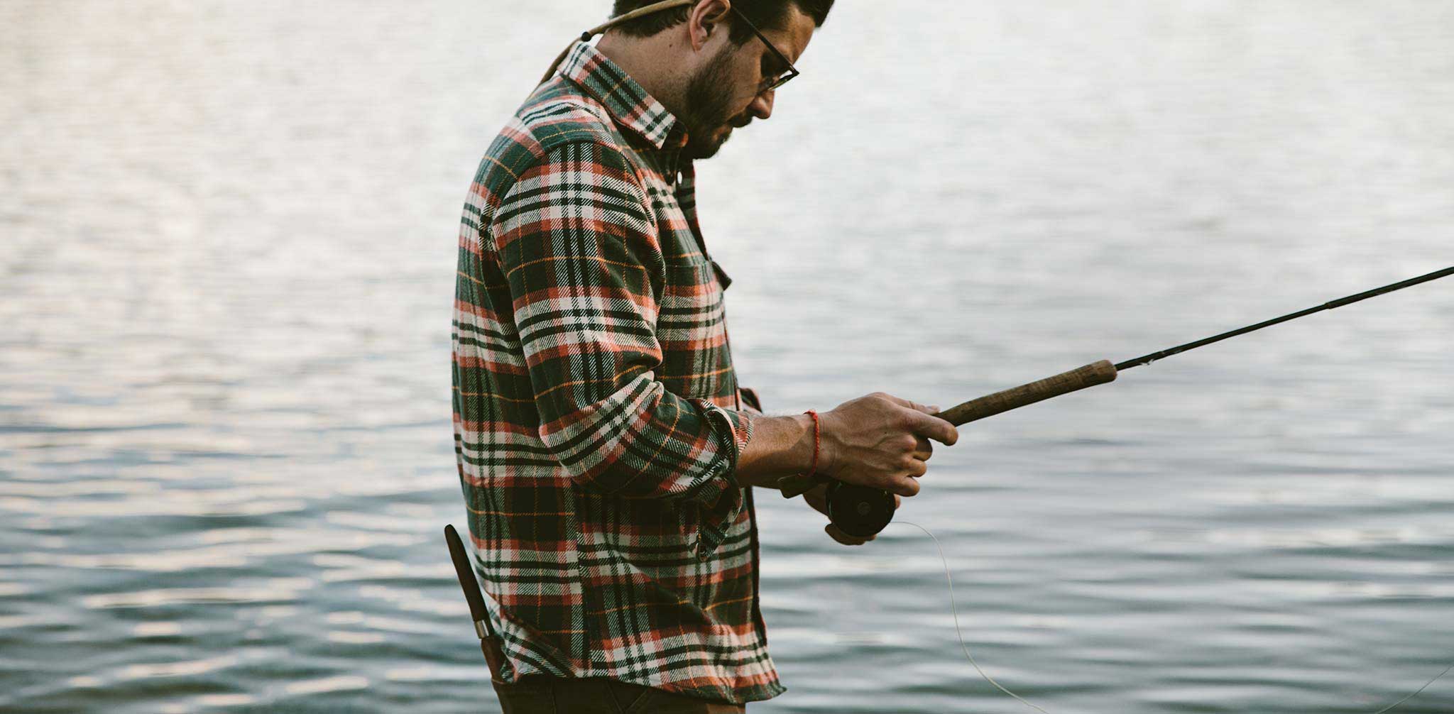 The Crater Shirt in Olive Plaid