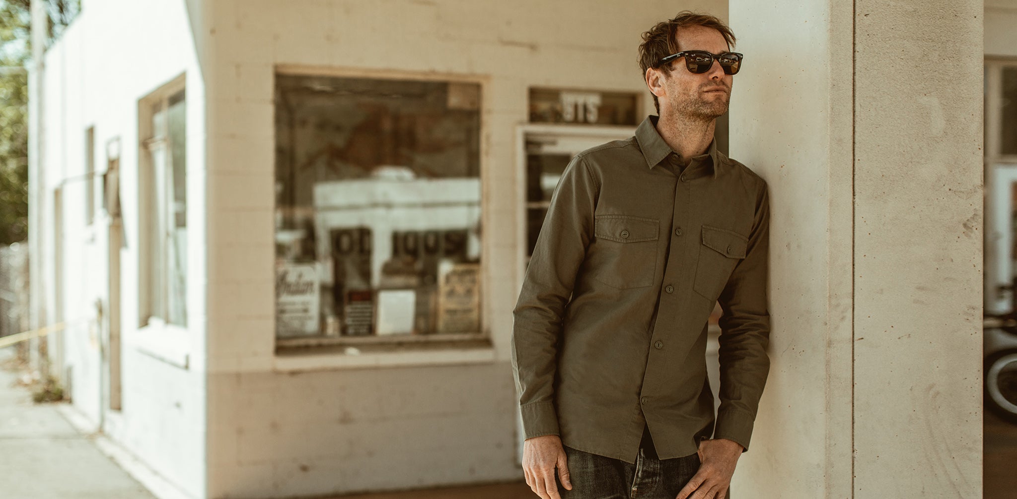 The Point Shirt in Army Hemp