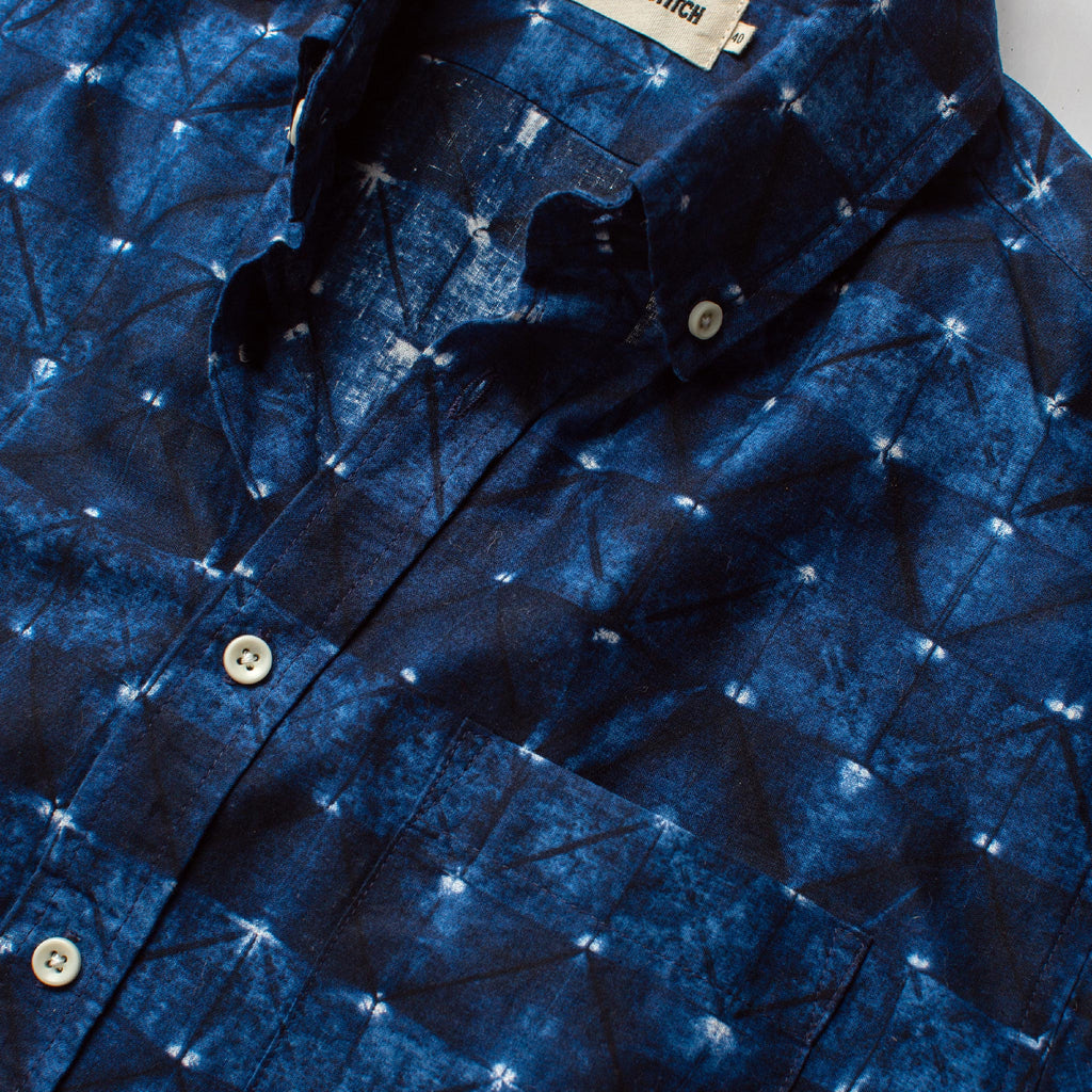 The Short Sleeve Jack in Deep Navy Geo