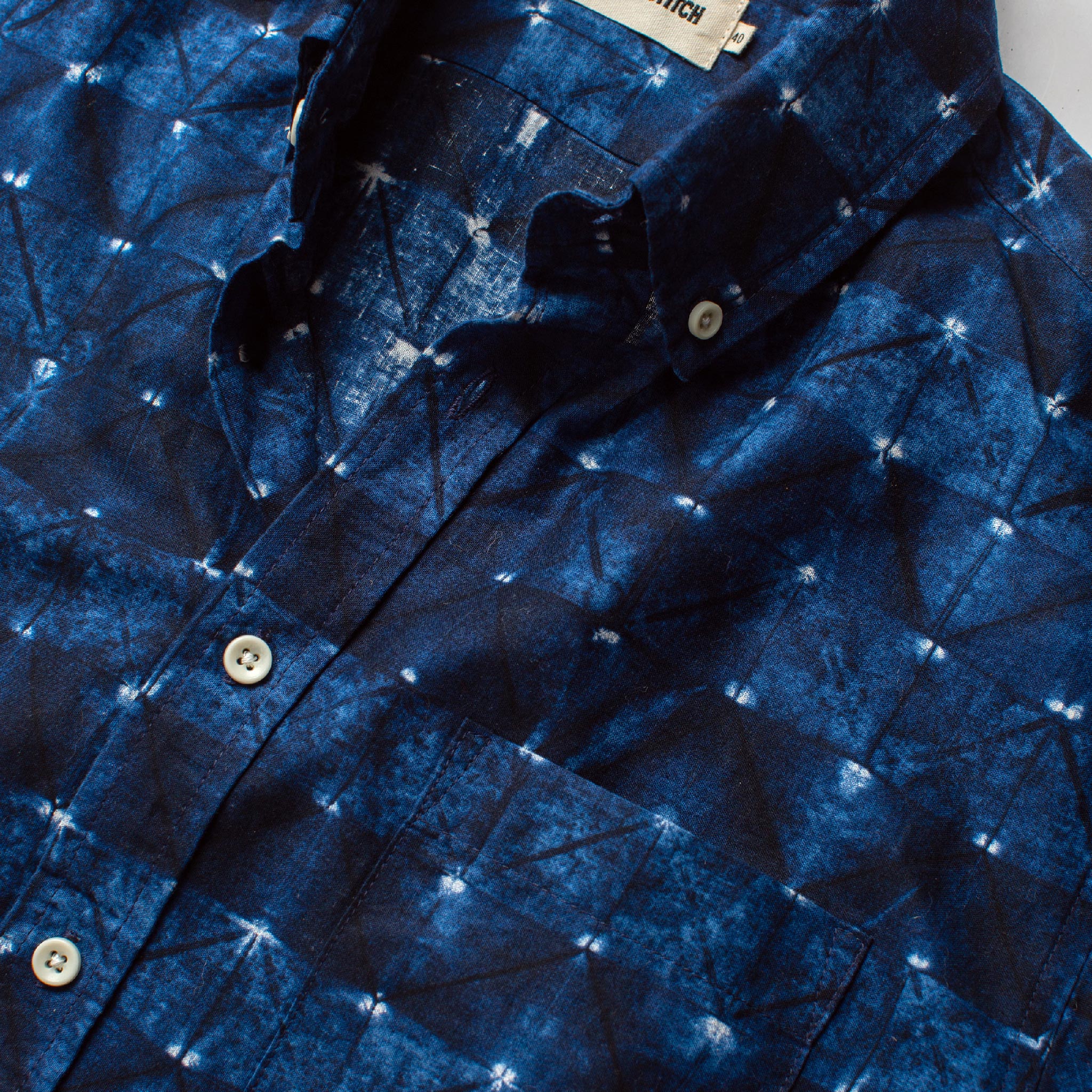 The Short Sleeve Jack in Deep Navy Geo