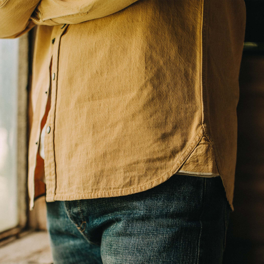 The Western Shirt in Wheat Selvage Denim