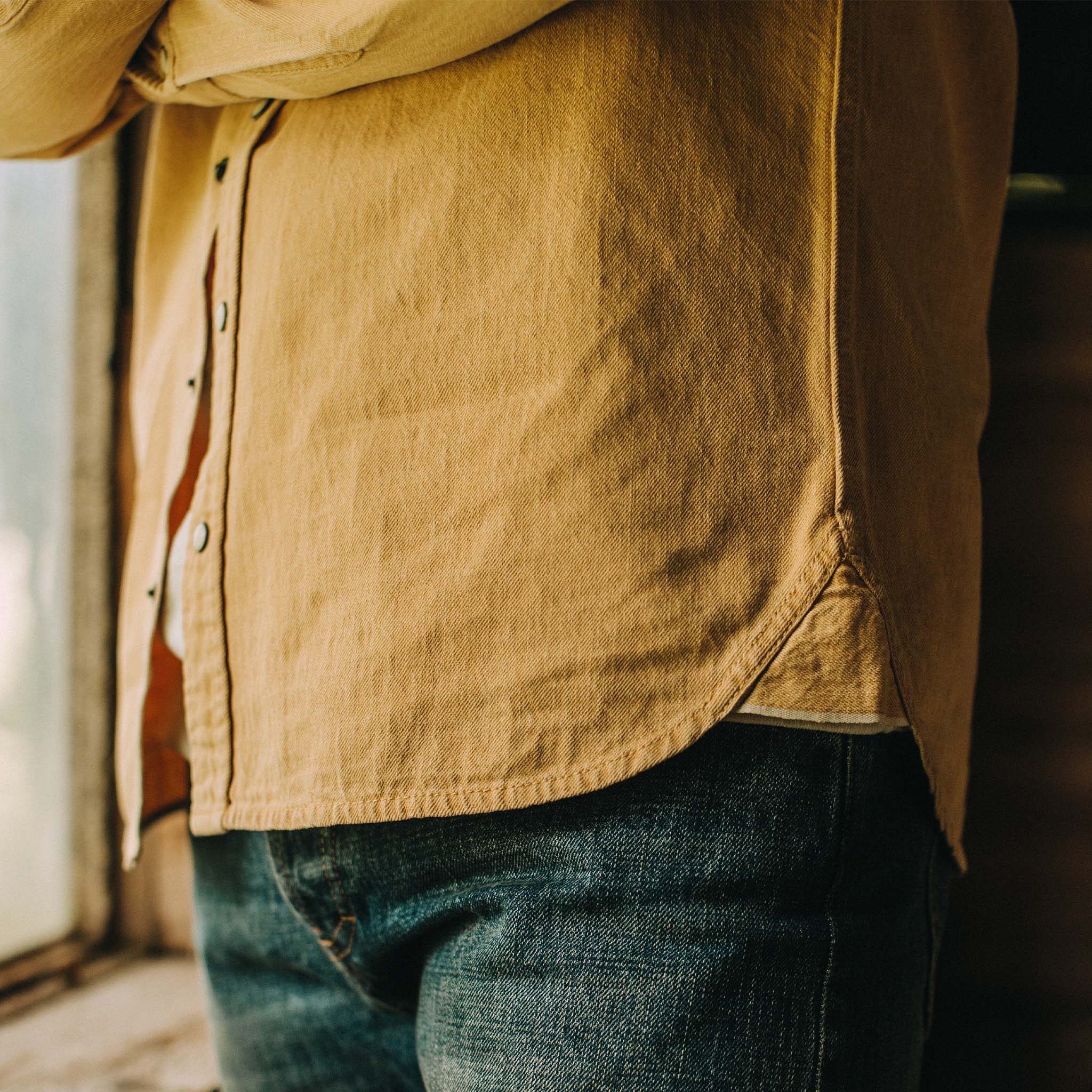 The Western Shirt in Wheat Selvage Denim
