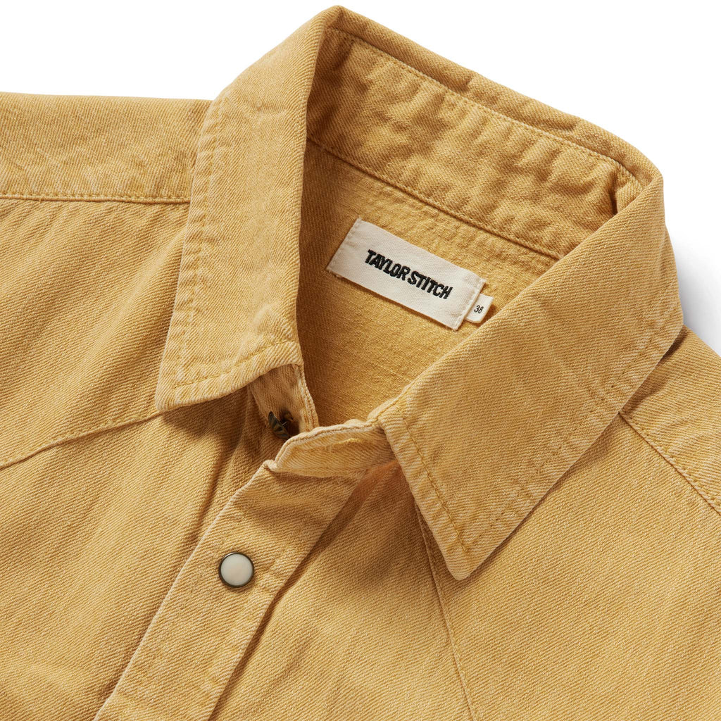 The Western Shirt in Wheat Selvage Denim