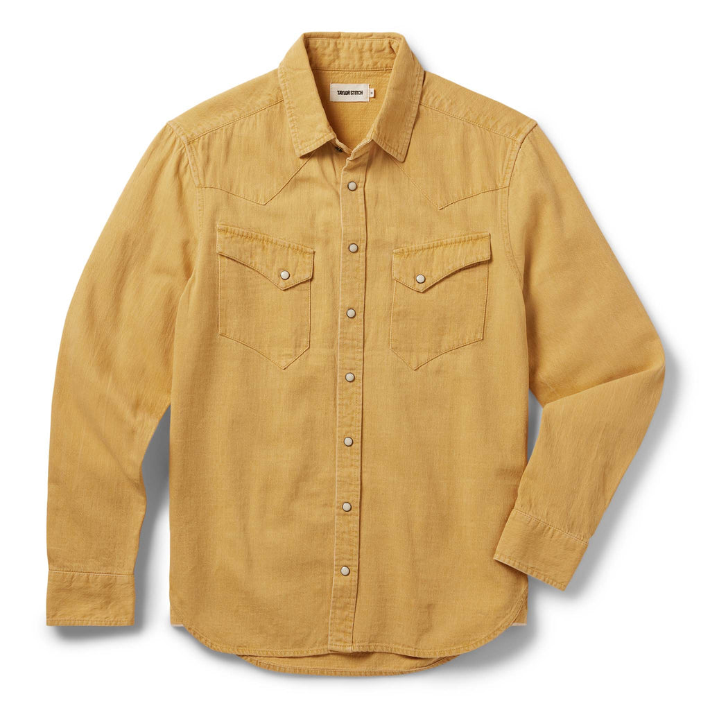 The Western Shirt in Wheat Selvage Denim