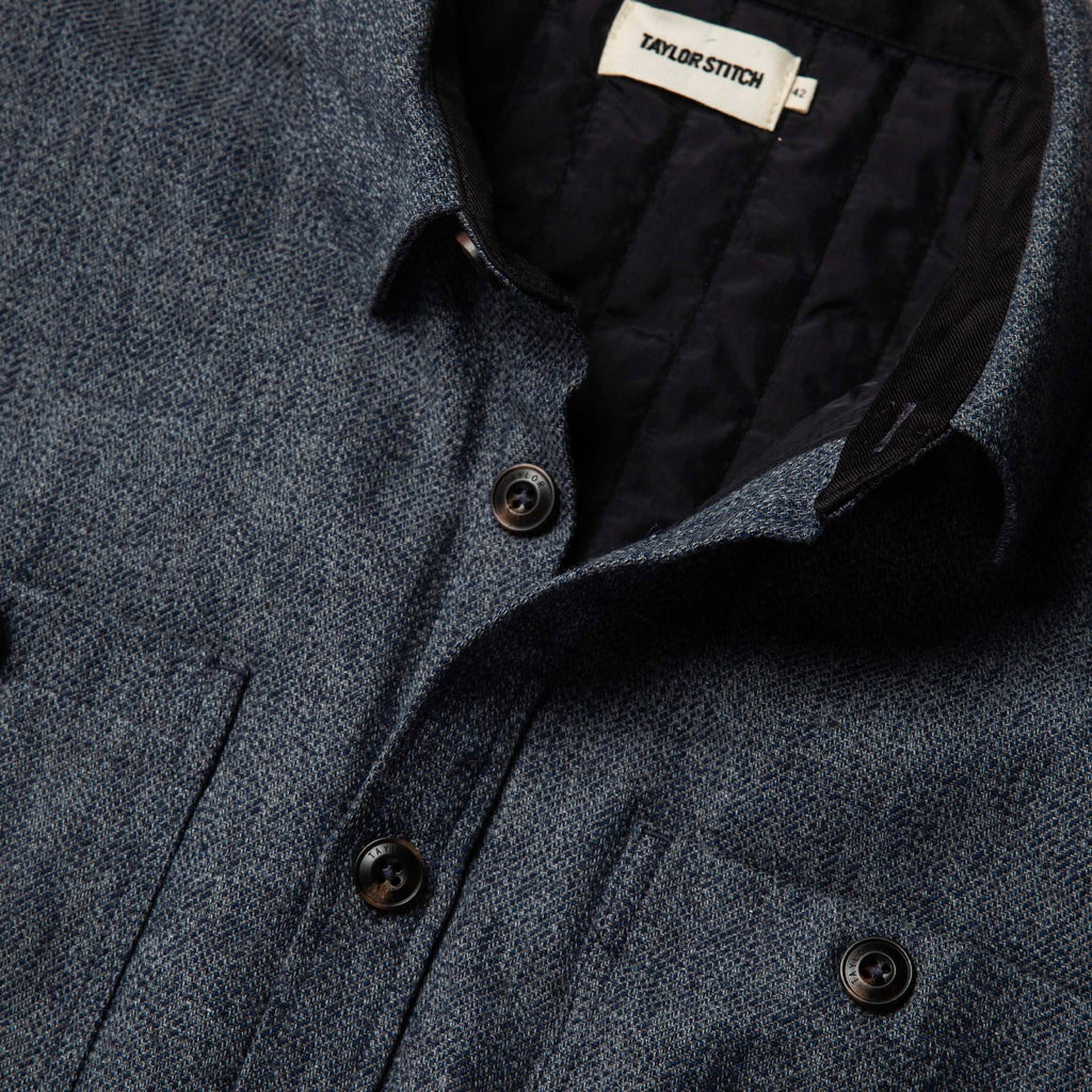 The Lined Utility Shirt in Indigo and Slate Twill