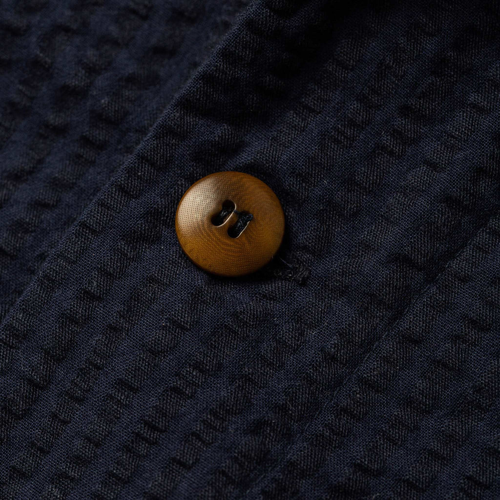 The Caravan Shirt in Navy Seersucker