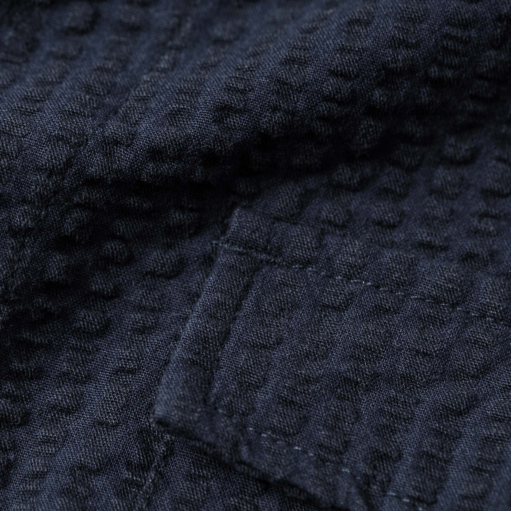 The Caravan Shirt in Navy Seersucker