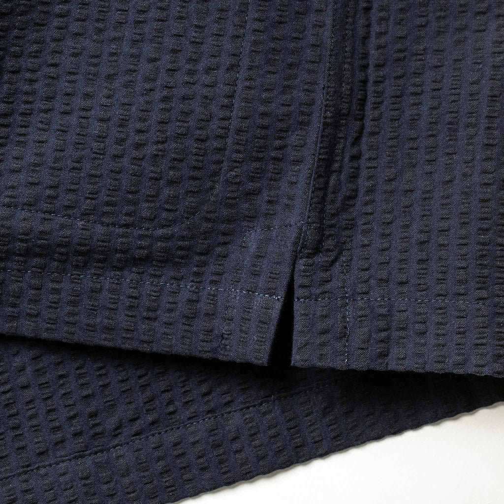 The Caravan Shirt in Navy Seersucker