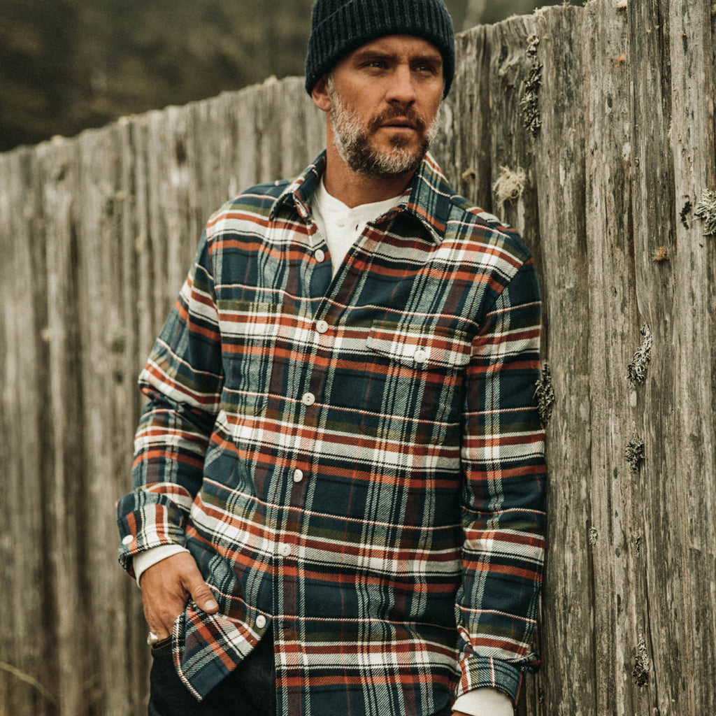 The Crater Shirt in Navy Plaid