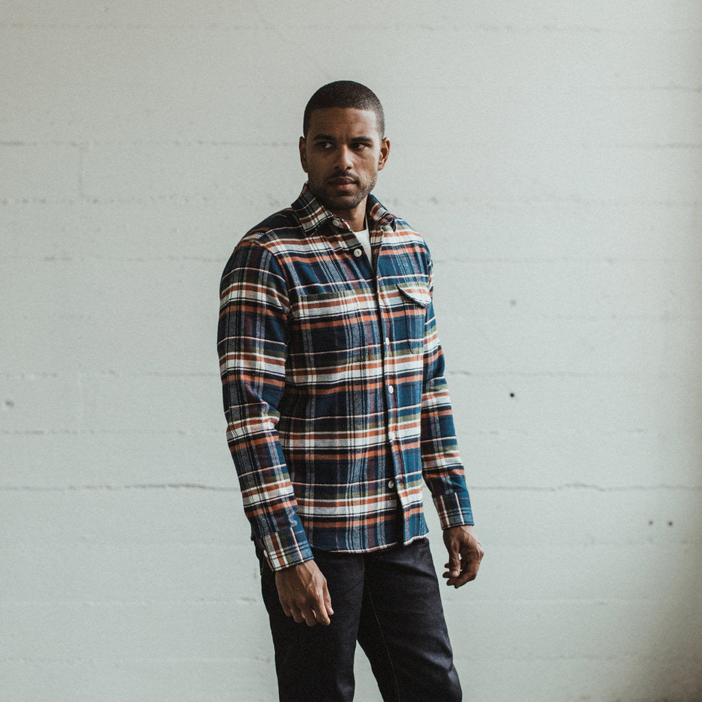 The Crater Shirt in Navy Plaid