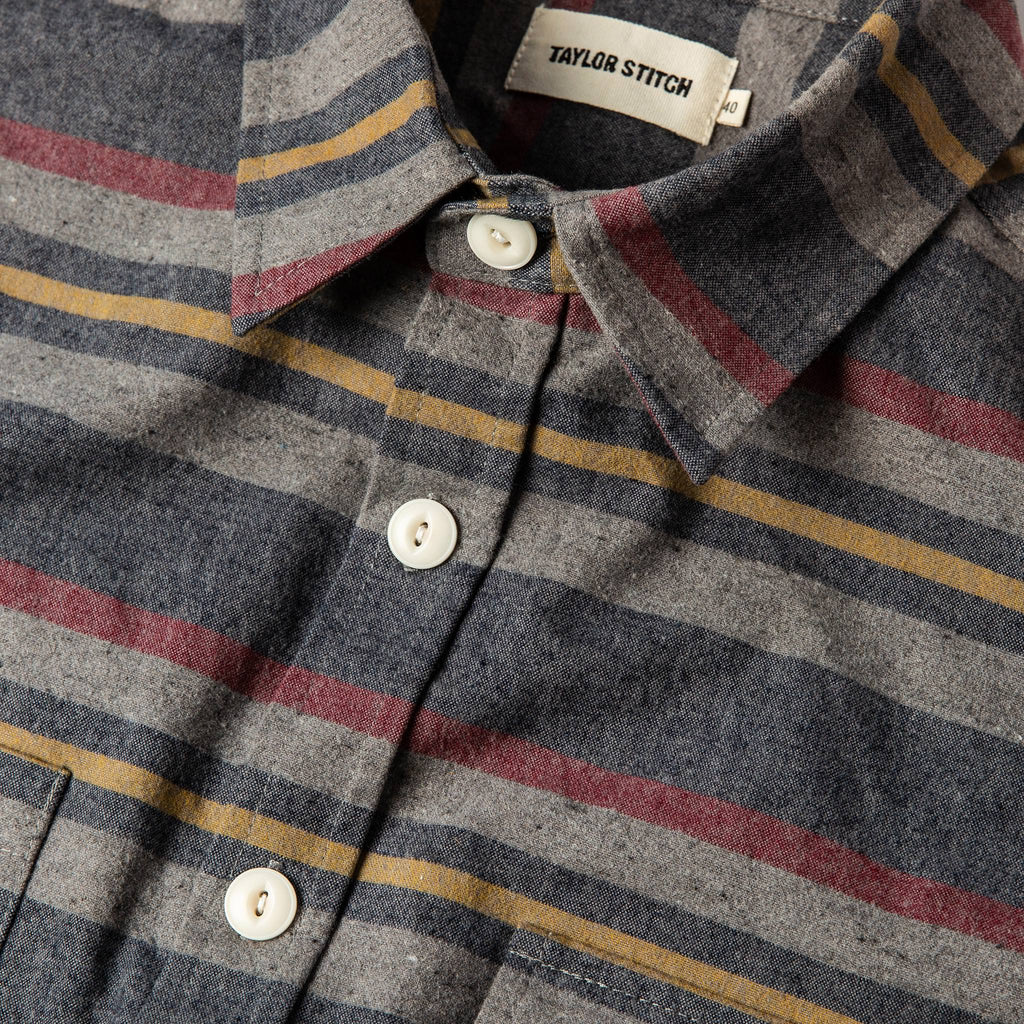 The Moto Shirt in Blanket Stripe