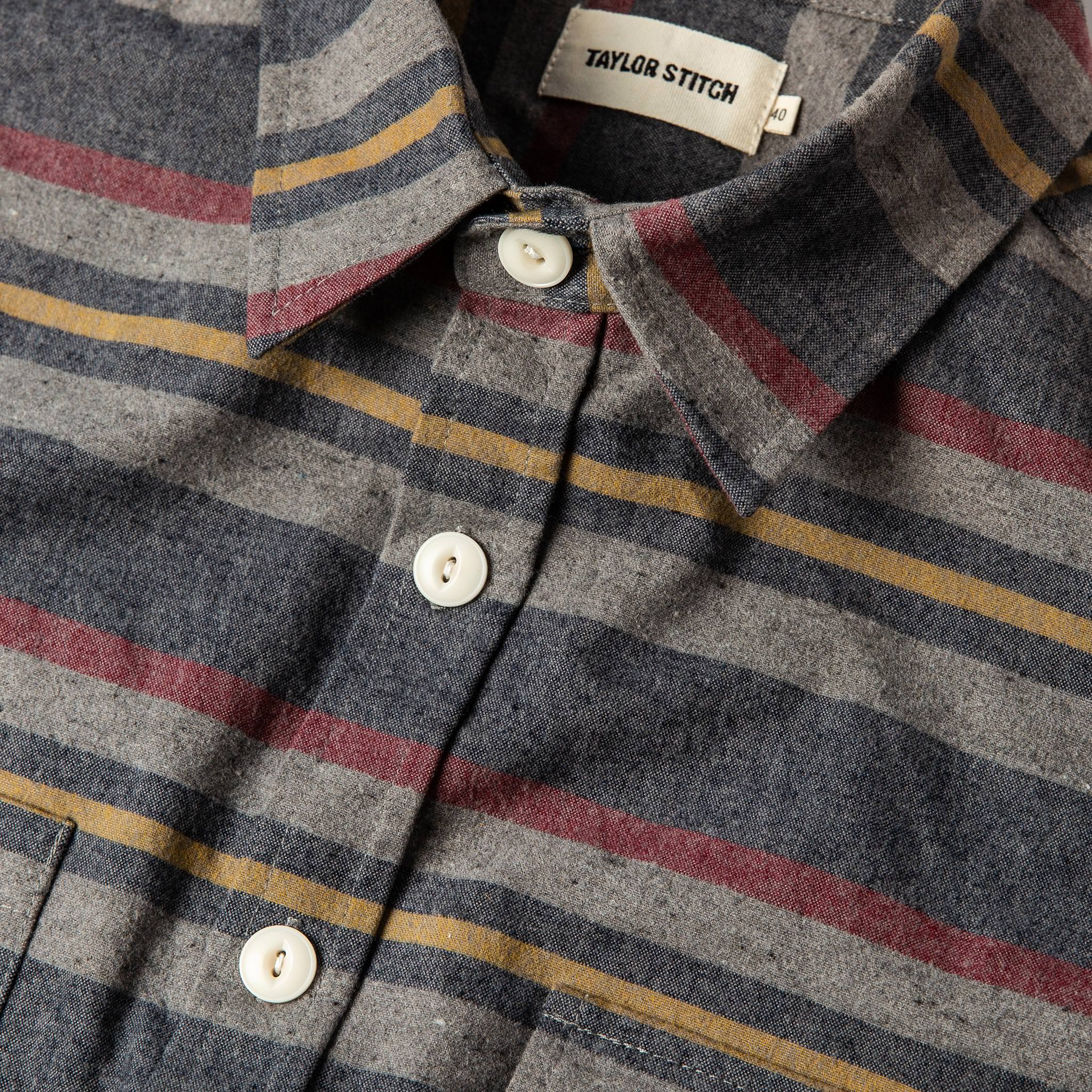 The Moto Shirt in Blanket Stripe