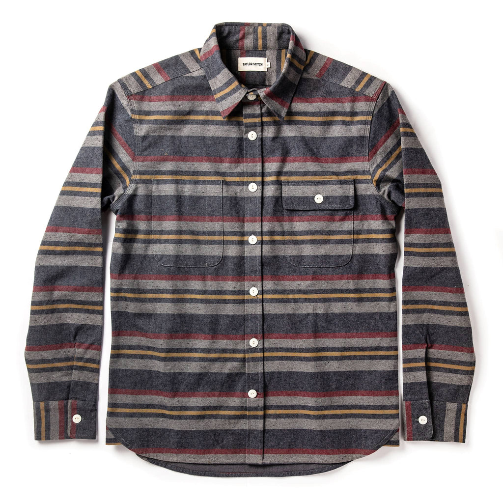 The Moto Shirt in Blanket Stripe
