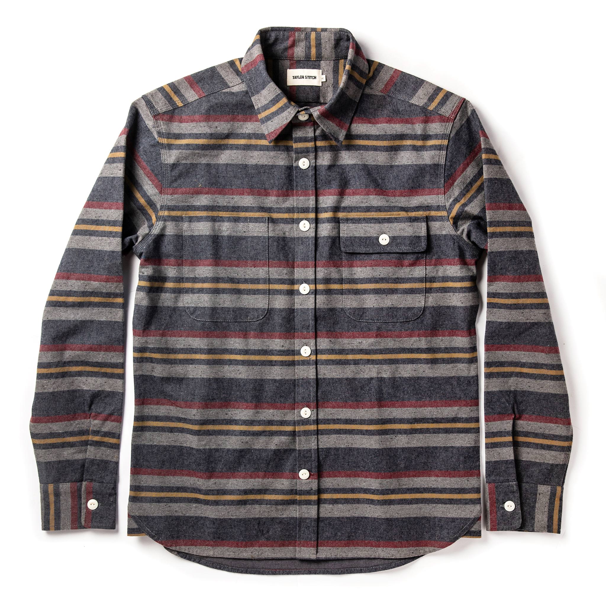 The Moto Shirt in Blanket Stripe